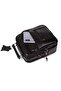 Black Genuine Leather Hand and Shoulder Bag with Steel Case 100% Genuine Leather - 3