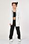 Hooded Zippered Girl's Sweatshirt with Pockets - White - 2