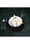 American Service Supply Set Black 6 Pieces of Plates and 6 Pieces of Cups and 6 Pieces of Napkins - 4