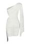 Bridal Ecru Lined Tassel Window/Cut Out Detailed Knitted Short Evening Dress Tprss23El00181 - 8