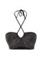 Black Strapless Glitter Bikini Top TBESS23BU00302 - 7