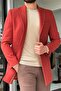 Slim Cut Pointed Collar Wool Coat - 5
