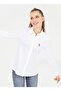 Shirt Collar Women's White Shirt Crıscolor022k