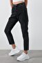 Flexible and High Waist Black Mom Jeans Jeans - 3