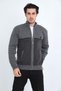 Father Zippered Steel Knitted Double Pocket Collar Autumn - Winter Thick Men's Cardigan