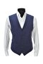 Men's Vest V-Neck Navy Blue Stamp 50453