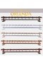 White Wooden Head Aluminum Pipe Rustic Curtain Hanger Single Rail 250cm - 2