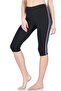 Women's Stripe Detailed Capri Leggings 0534