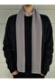 Beige Patterned Men's Shawl, Patterned Men's Scarf, Winter Scarf, Long Scarf, Men's Gift