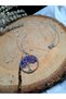 Unisex Purple Amethyst Tree of Life Natural Stone Necklace - 2