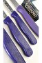 3-Piece Silvery Purple Fruit Knife Set with Bun Handle, Side Peeler and Serrated Chopping Knife - 2