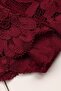 Women's Burgundy Ribbon Lace Bra Set - 4