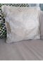 Beige Lurex Jacquard Woven Full Throw Pillow Cover - 2
