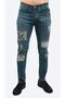 Men's Deep Berk Jeans Slim Fit Slim Fit Frayed Denim Trousers F81006 - 2