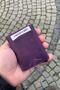 Unisex Purple Genuine Leather Mechanism Wallet - 4