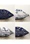 4-Piece Dark Blue White Anchor Design Decorative Raschel Knitted Pillow Throw Pillow Cover Set 55x55cm - 2