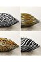 4-Piece Double Sided Zebra Motif Special Design Modern Raschel Knitted Pillow Throw Pillow Cover Set 55x55cm - 2