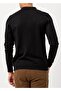 Men's Polo Collar Pocket Detailed Wool Sweater 3000 Black - 4