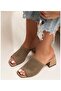 Women's Mink Heeled Knitwear Slippers - 2