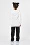 Hooded Zippered Girl's Sweatshirt with Pockets - White - 4
