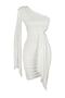 Bridal Ecru Lined Tassel Window/Cut Out Detailed Knitted Short Evening Dress Tprss23El00181 - 7