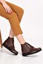 Genuine Leather Anatomical Sole Special Boots for Bone Protrusion Ert.3870 - Brown - 39