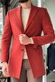 Slim Cut Pointed Collar Wool Coat - 4