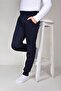 Unisex Kids Navy Blue Pocketed 3 Thread Thick Fleece Tracksuit Bottom