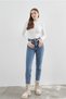 High Waist Blue Mom Jeans Lycra Stretchy Jeans