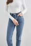 High Waist Blue Mom Jeans Lycra Stretchy Jeans - 5