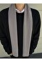 Beige Patterned Men's Shawl, Patterned Men's Scarf, Winter Scarf, Long Scarf, Men's Gift - 5