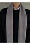 Beige Patterned Men's Shawl, Patterned Men's Scarf, Winter Scarf, Long Scarf, Men's Gift - 6
