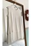 Ecru Pleated Underwear Combed Cotton Sleeveless Hijab Tunic Blouse - 2