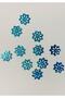 Metallic Coating Snowflake Plastic Hand-Embroidered Sequins. 15 Grams. 980-985 Pieces. Turquoise. - 3