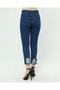 Navy Blue Ripped Mom Jean Women's Jeans - 4