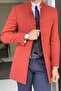 Slim-Cut Judge Collar Wool Coat - 3
