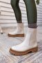 Paprica Women's Beige Genuine Leather Boots - 6