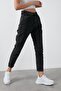 Flexible and High Waist Black Mom Jeans Jeans - 4