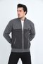 Father Zippered Steel Knitted Double Pocket Collar Autumn - Winter Thick Men's Cardigan - 3