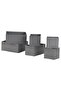 6-Piece Box Set Storage Boxes Dark Gray 14X14X13 cm 28X14X13 cm and 28X28X13 cm 2 Pieces of Each Size