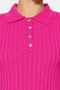 Fuşya Basic Polo Yaka T-Shirt Görünümlü İnce Bluz TWOSS20BZ0112 - 8