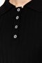 Siyah Basic Polo Yaka T-Shirt Görünümlü İnce Bluz TWOSS20BZ0112 - 6