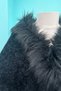 Mother Faux Fur Genuine Wool Tasseled Soft Winter Thick Shoulder Shawl 299 - 2