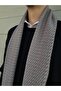 Beige Patterned Men's Shawl, Patterned Men's Scarf, Winter Scarf, Long Scarf, Men's Gift - 2