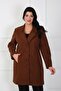 Women's Tan Stamp Large Size Coat