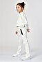 Crew Neck Crop Girl's Sweatshirt - White - 4