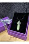 Citrine Group Highlighter Natural Stone Nail Cut Leather String Women's Necklace - 2