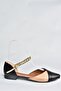 Black/tan Chain Detailed Women's Ballerinas P726054509 - 5