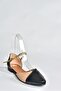 Black/tan Chain Detailed Women's Ballerinas P726054509 - 6