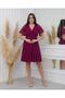 Short Sleeve Straight Chiffon Dress - 3